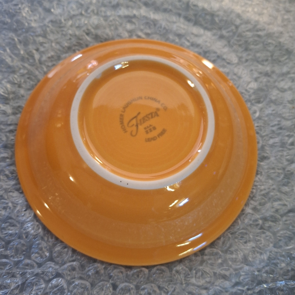 Fiestaware Melon Butterscotch Salad Plate Sauce Bowl Cup & Saucer 4 Pcs Excel - Picture 3 of 9